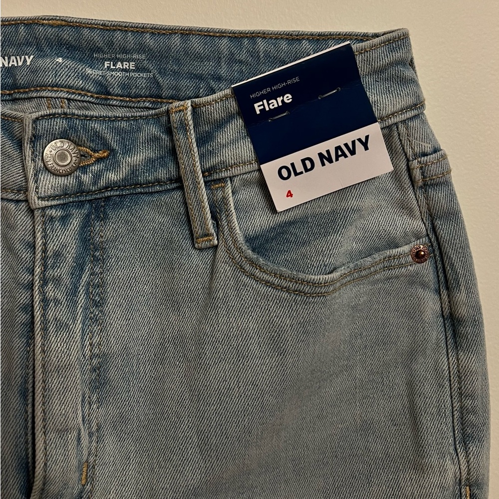 New Old Navy jeans higher high rise flare.